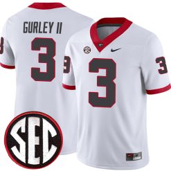 Todd Gurley Georgia Bulldogs Football White Away Jersey - All Stitched