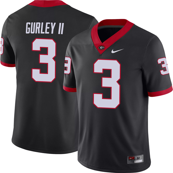 Todd Gurley Georgia Bulldogs Football Black Alternate Jersey - All Stitched
