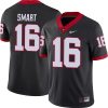 Kirby Smart Georgia Bulldogs Football Black Alternate Jersey - All Stitched
