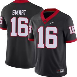 Kirby Smart Georgia Bulldogs Football Black Alternate Jersey - All Stitched