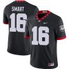 Kirby Smart Georgia Bulldogs Football Black 1980 Throwback Jersey - All Stitched