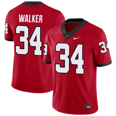 Herschel Walker Georgia Bulldogs Football Red Home Jersey - All Stitched