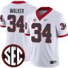 Herschel Walker Georgia Bulldogs Football White Away Jersey - All Stitched
