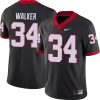 Herschel Walker Georgia Bulldogs Football Black Alternate Jersey - All Stitched
