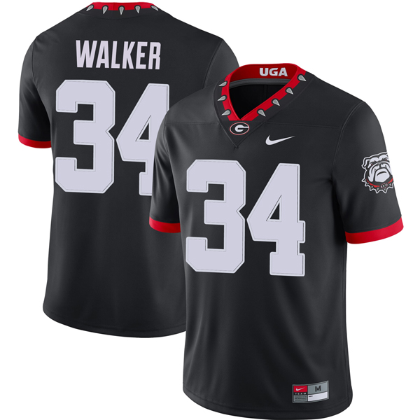 Herschel Walker Georgia Bulldogs Football Black 1980 Throwback Jersey - All Stitched
