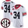 Herschel Walker Georgia Bulldogs Football White 40th NC Anniversary Jersey - All Stitched