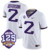 Justin Jefferson LSU Tigers Football 2018 Silent Season White Jersey - All Stitched