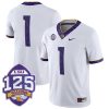 Ja'marr Chase LSU Tigers Football 2018 Silent Season White Jersey - All Stitched