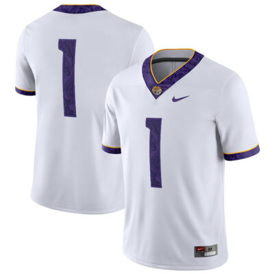 Ja'marr Chase LSU Tigers Football 2018 Silent Season White Jersey - All Stitched
