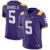 Jayden Daniels LSU Tigers Football Purple Home Jersey - All Stitched