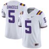 Jayden Daniels LSU Tigers Football White Away Jersey - All Stitched