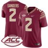 Deion Sanders Florida State Seminoles Football Garnet Alternate Jersey - All Stitched