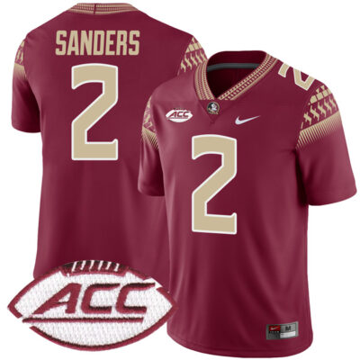 Deion Sanders Florida State Seminoles Football Garnet Alternate Jersey - All Stitched