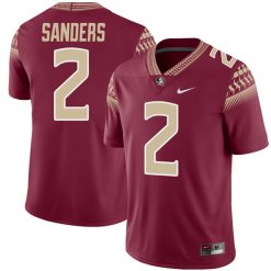 Deion Sanders Florida State Seminoles Football Garnet Alternate Jersey - All Stitched