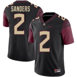 Deion Sanders Florida State Seminoles Football Black Alternate Jersey - All Stitched