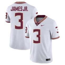 Derwin James Jr Florida State Seminoles Football White Away Jersey - All Stitched