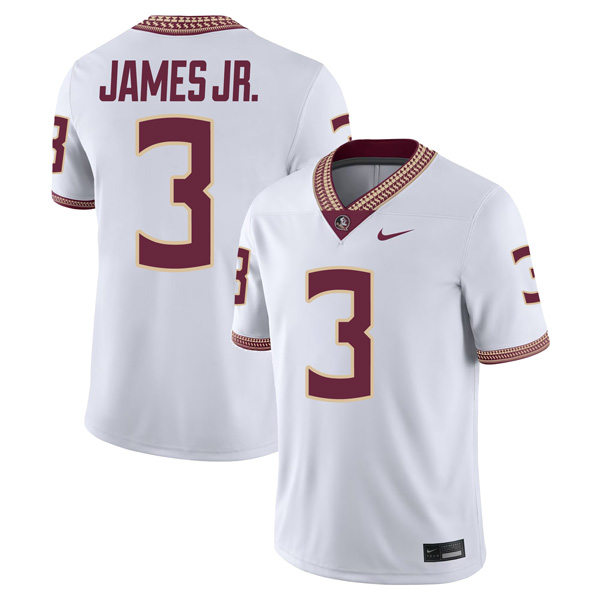 Derwin James Jr Florida State Seminoles Football White Away Jersey - All Stitched