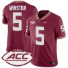 Jameis Winston Florida State Seminoles Football Garnet Home Jersey - All Stitched