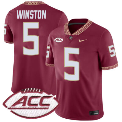 Jameis Winston Florida State Seminoles Football Garnet Home Jersey - All Stitched