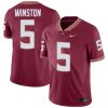 Jameis Winston Florida State Seminoles Football Garnet Home Jersey - All Stitched