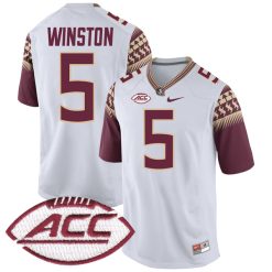 Jameis Winston Florida State Seminoles Football White Alternate Jersey - All Stitched