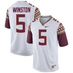 Jameis Winston Florida State Seminoles Football White Alternate Jersey - All Stitched
