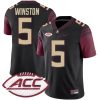 Jameis Winston Florida State Seminoles Football Black Alternate Jersey - All Stitched
