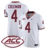 Keon Coleman Florida State Seminoles Football White Away Jersey - All Stitched