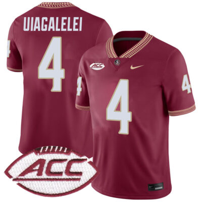 DJ Uiagalelei Florida State Seminoles Football Garnet Home Jersey - All Stitched