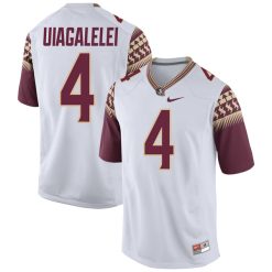 DJ Uiagalelei Florida State Seminoles Football White Alternate Jersey - All Stitched
