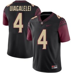 DJ Uiagalelei Florida State Seminoles Football Black Alternate Jersey - All Stitched