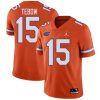 Tim Tebow Florida Gators Football Orange Alternate Jersey - All Stitched