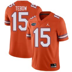Tim Tebow Florida Gators Football Orange Alternate Jersey - All Stitched