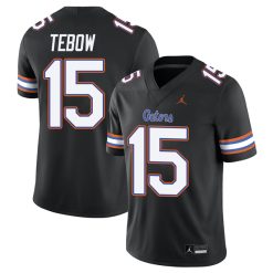 Tim Tebow Florida Gators Football Black Alternate Jersey - All Stitched