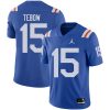 Tim Tebow Florida Gators Football Royal Throwback Jersey - All Stitched