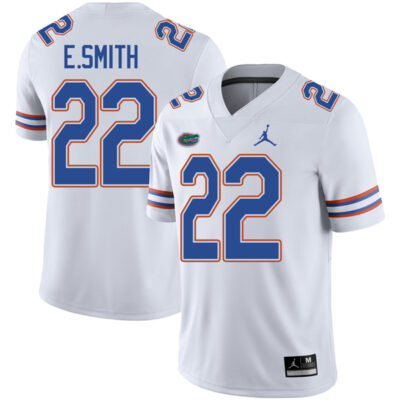 Emmitt Smith Florida Gators Football White Away Jersey - All Stitched
