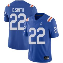 Emmitt Smith Florida Gators Football Royal Throwback Jersey - All Stitched