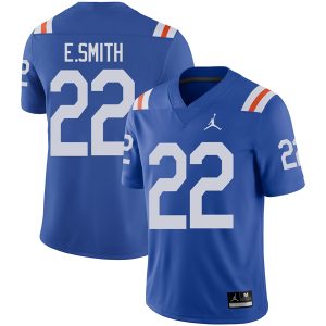 Emmitt Smith Florida Gators Football Royal Throwback Jersey - All Stitched