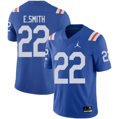 Emmitt Smith Florida Gators Football Royal Throwback Jersey - All Stitched