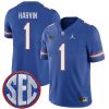 Percy Harvin Florida Gators Football Royal Home Jersey - All Stitched