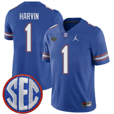 Percy Harvin Florida Gators Football Royal Home Jersey - All Stitched