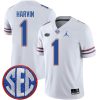 Percy Harvin Florida Gators Football White Away Jersey - All Stitched