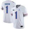 Percy Harvin Florida Gators Football White Away Jersey - All Stitched