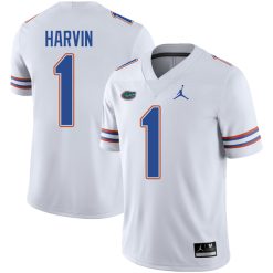 Percy Harvin Florida Gators Football White Away Jersey - All Stitched
