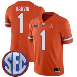 Percy Harvin Florida Gators Football Orange Alternate Jersey - All Stitched