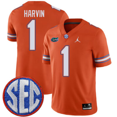 Percy Harvin Florida Gators Football Orange Alternate Jersey - All Stitched