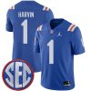 Percy Harvin Florida Gators Football Royal Throwback Jersey - All Stitched