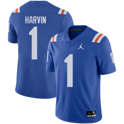 Percy Harvin Florida Gators Football Royal Throwback Jersey - All Stitched
