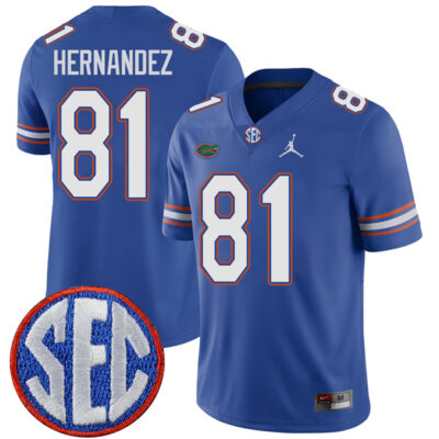 Aaron Hernandez Florida Gators Football Royal Home Jersey - All Stitched