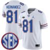 Aaron Hernandez Florida Gators Football White Away Jersey - All Stitched